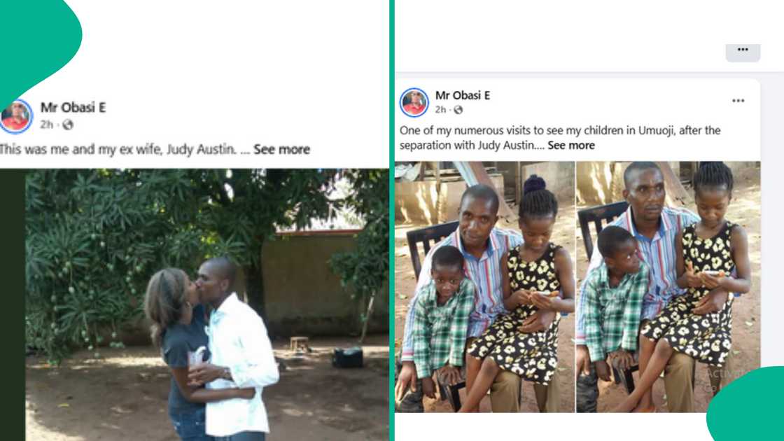 Mr Obasi Emmanuel claims Judy Austin ran away from the village with their children.