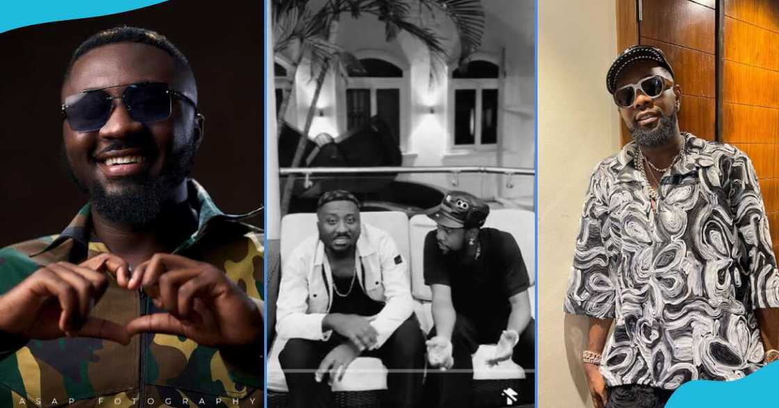 Amerado and Patoranking vibe to Abronoma song together Amerado and Patoranking vibe to Abronoma song together