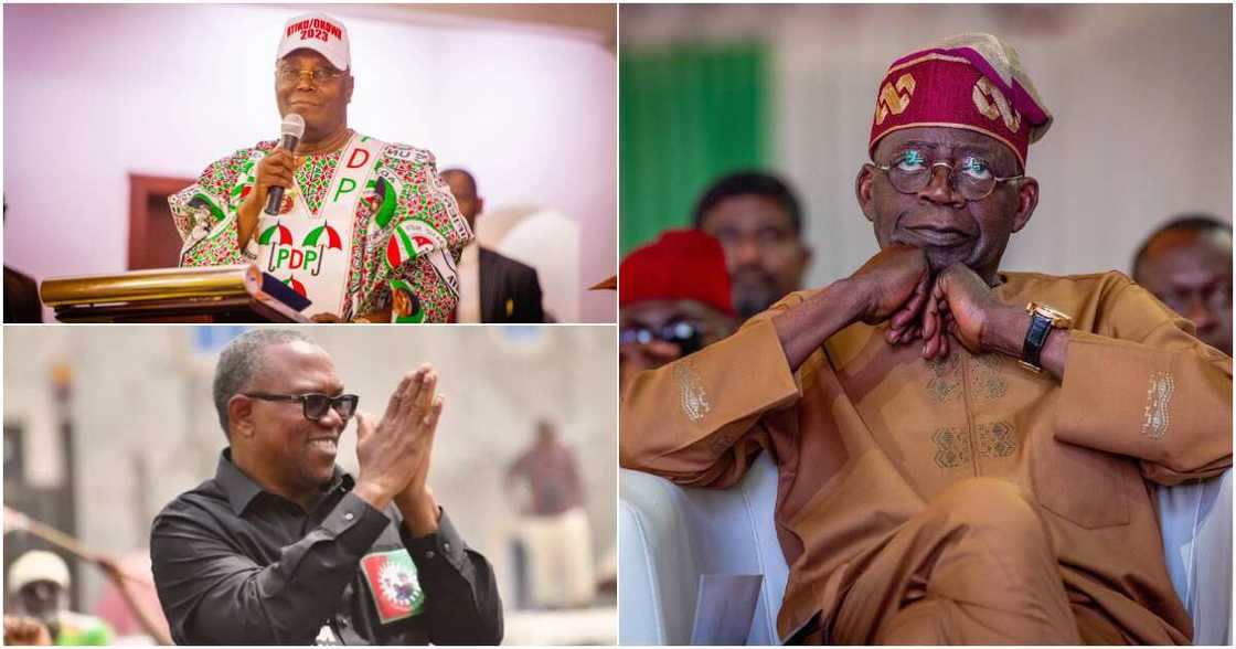 Atiku Abubakar, Peter Obi, Bola Tinubu, 2023 election Atiku Abubakar, Peter Obi, Bola Tinubu, 2023 election