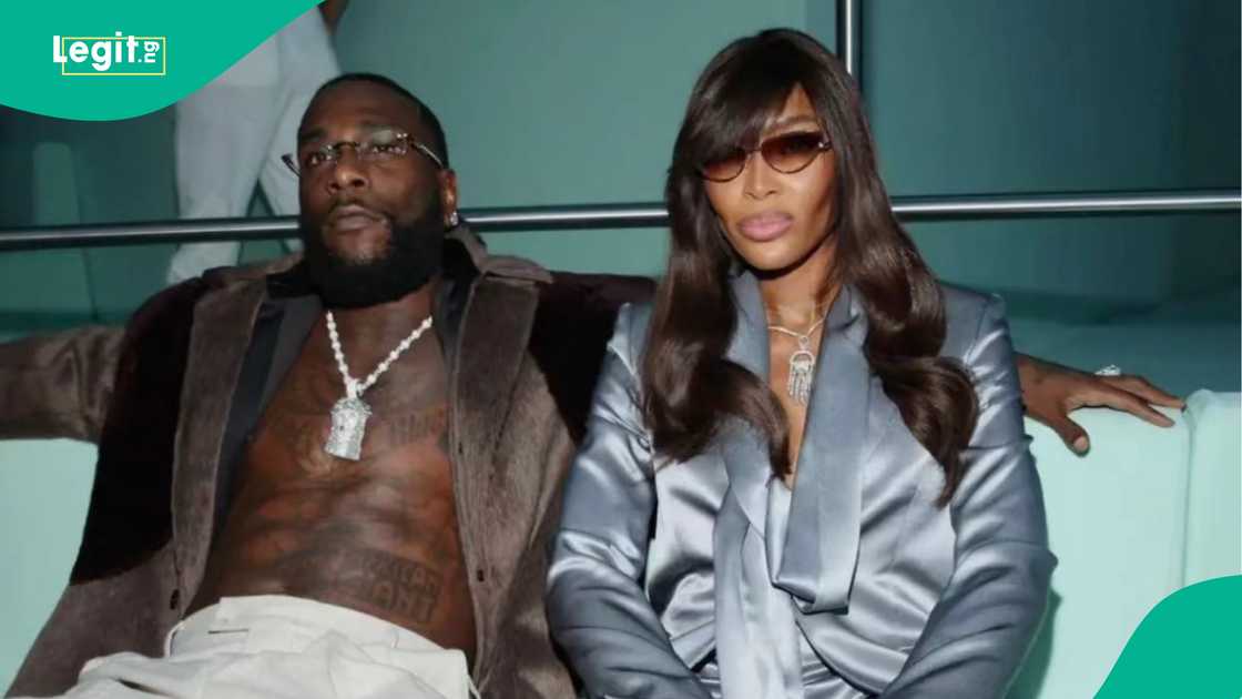 Burna Boy and Naomi Campbell in Paris