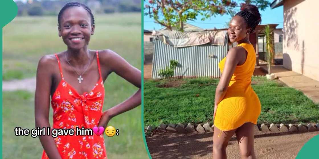Lady shows off her transformation. Lady shows off her transformation.