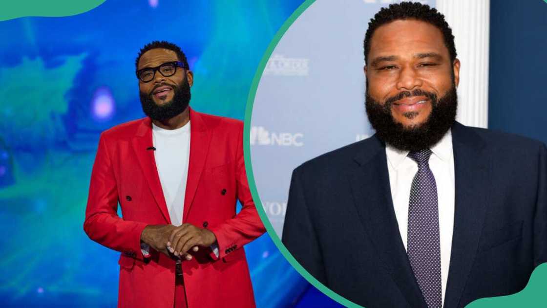 Anthony Anderson in the "Oh Brother!" episode of We Are Family (L).The comedian during NBC's "Law & Order" Press Junket at Studio 525 (R)