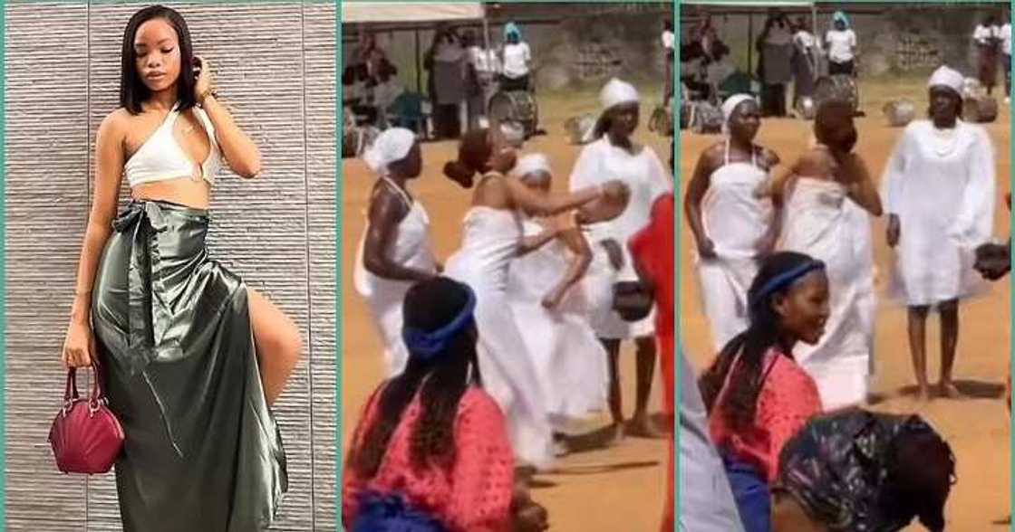 Corps member goes from baddie to river goddess at NYSC camp Corps member goes from baddie to river goddess at NYSC camp