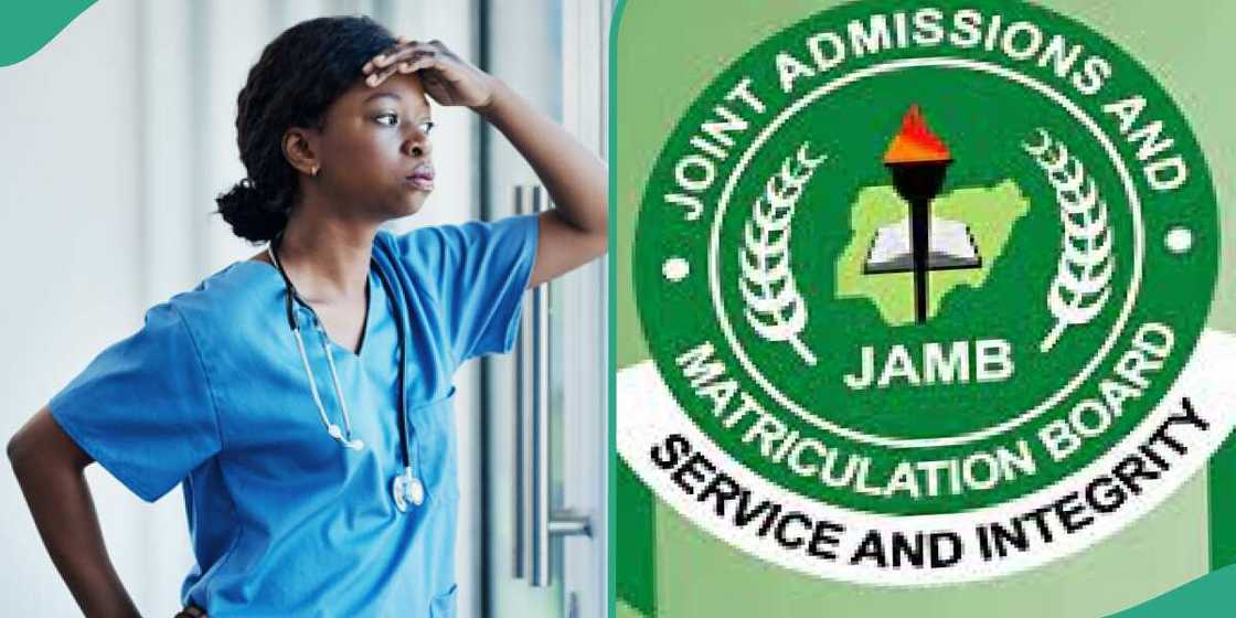 Nurse cries as she scores below 200 in JAMB.