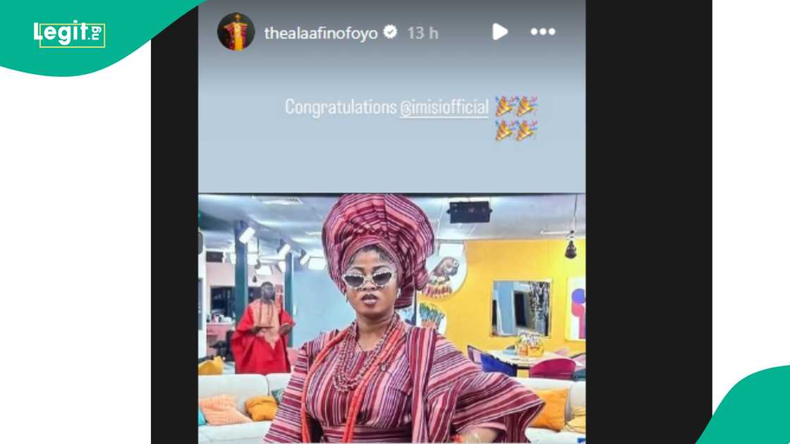 Alaafin of Oyo's congratulatory message to Imisi trends. Alaafin of Oyo's congratulatory message to Imisi trends.