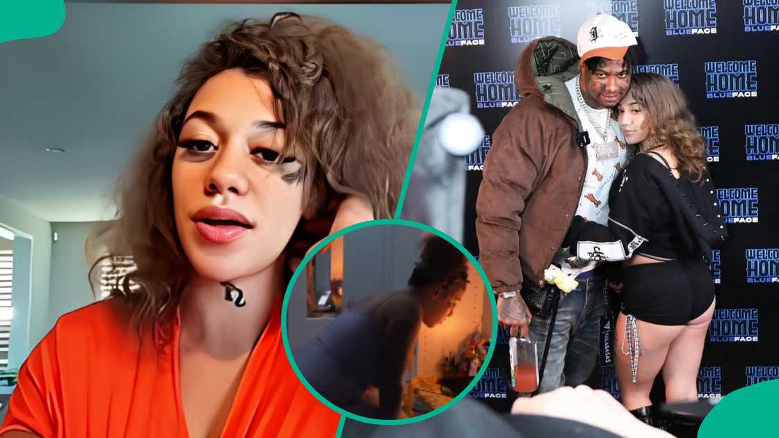 Blueface's baby mama Nevaeh Kira peforms incantation in her shrine Blueface's baby mama Nevaeh Kira peforms incantation in her shrine