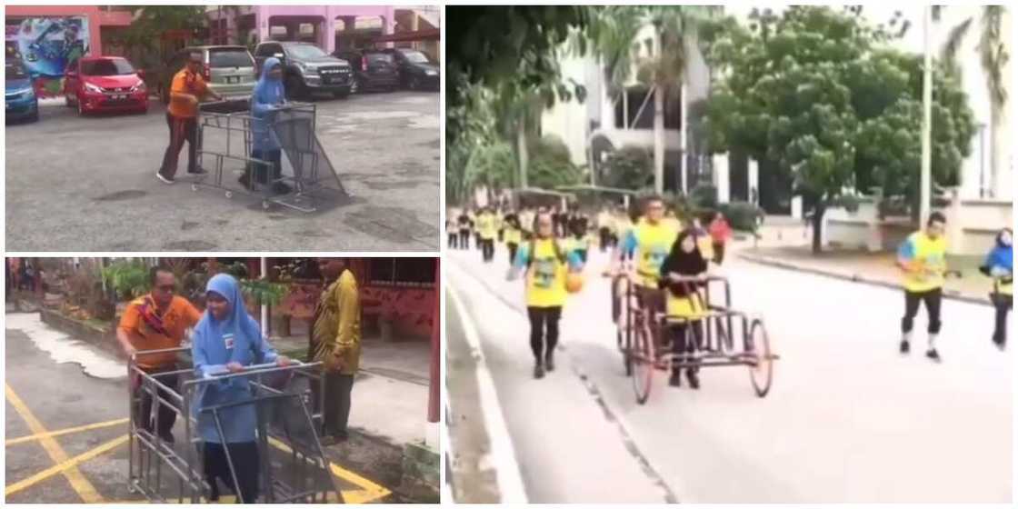 Reactions as teacher builds running aid for his visually impaired students to make them run without fear of falling