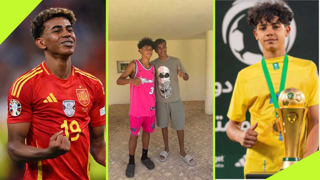 Lamine Yamal links up with Cristiano Ronaldo's son Lamine Yamal links up with Cristiano Ronaldo's son