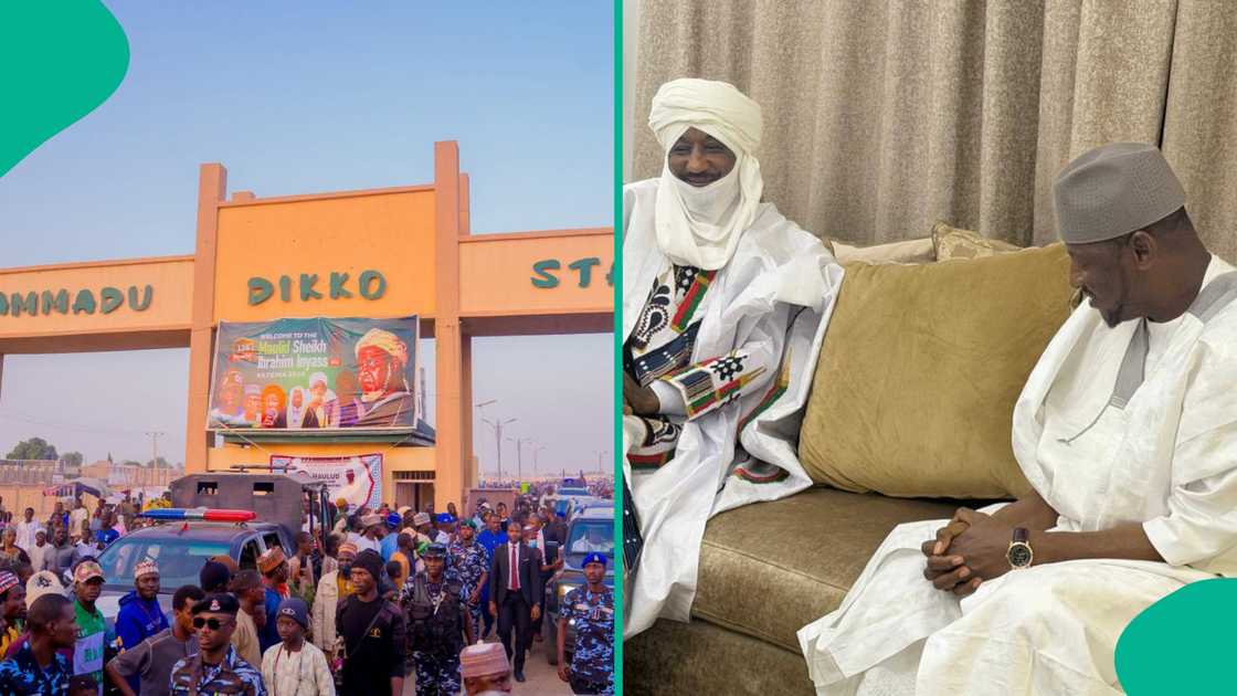 Gwamna Dikko Radda da Sanusi II a shirin taron Maulidi a Katsina