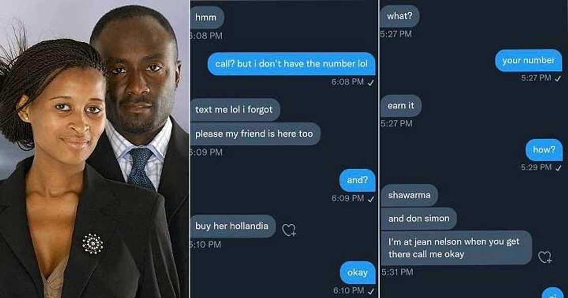 Man leaks his chat with lady who asked for Hollandia Man leaks his chat with lady who asked for Hollandia