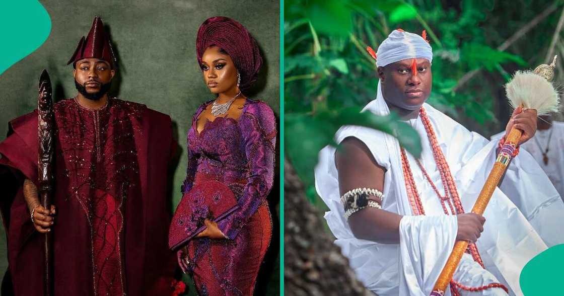 Chivido: Man blasts Ooni of Ife's conduct at Davido and Chioma's wedding. Chivido: Man blasts Ooni of Ife's conduct at Davido and Chioma's wedding.