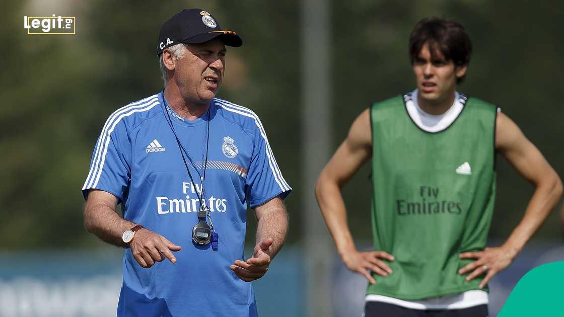 Kaka, Carlo Ancelotti, Brazil, Real Madrid. Kaka, Carlo Ancelotti, Brazil, Real Madrid.