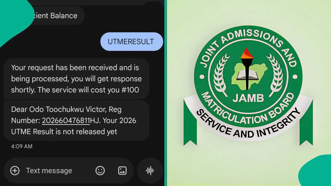 A young man who wrote the 2026 UTME has displayed the message he got when he checked his JAMB result, sparking worry