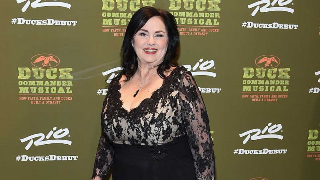 Television personality Kay Robertson attends the "Duck Commander Musical" premiere at the Crown Theater Television personality Kay Robertson attends the "Duck Commander Musical" premiere at the Crown Theater