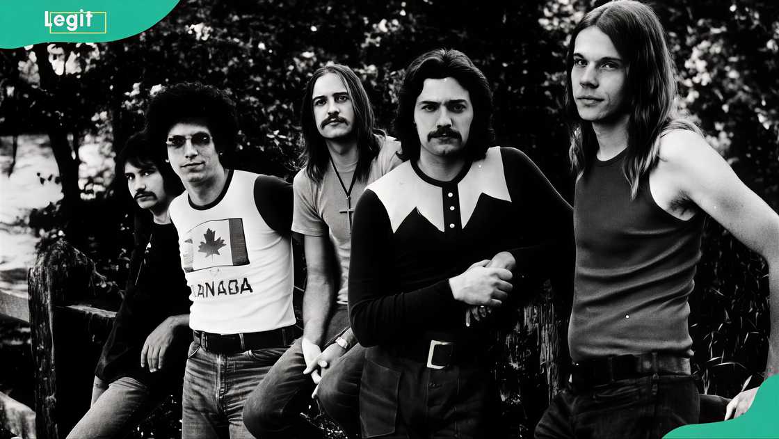 Chuck Panazzo, John Curulewski, Dennis De Young, John Panazzo, and James Young of the rock quintet "Styx" Chuck Panazzo, John Curulewski, Dennis De Young, John Panazzo, and James Young of the rock quintet "Styx"