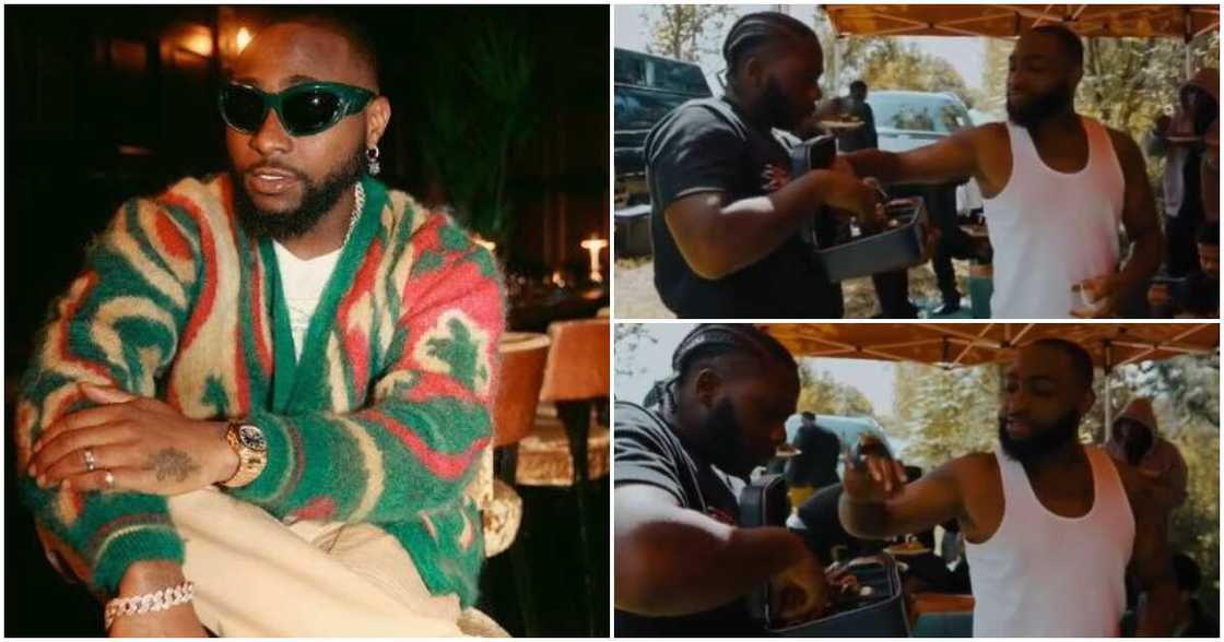 Nigerian singer Davido shows off his watches Nigerian singer Davido shows off his watches