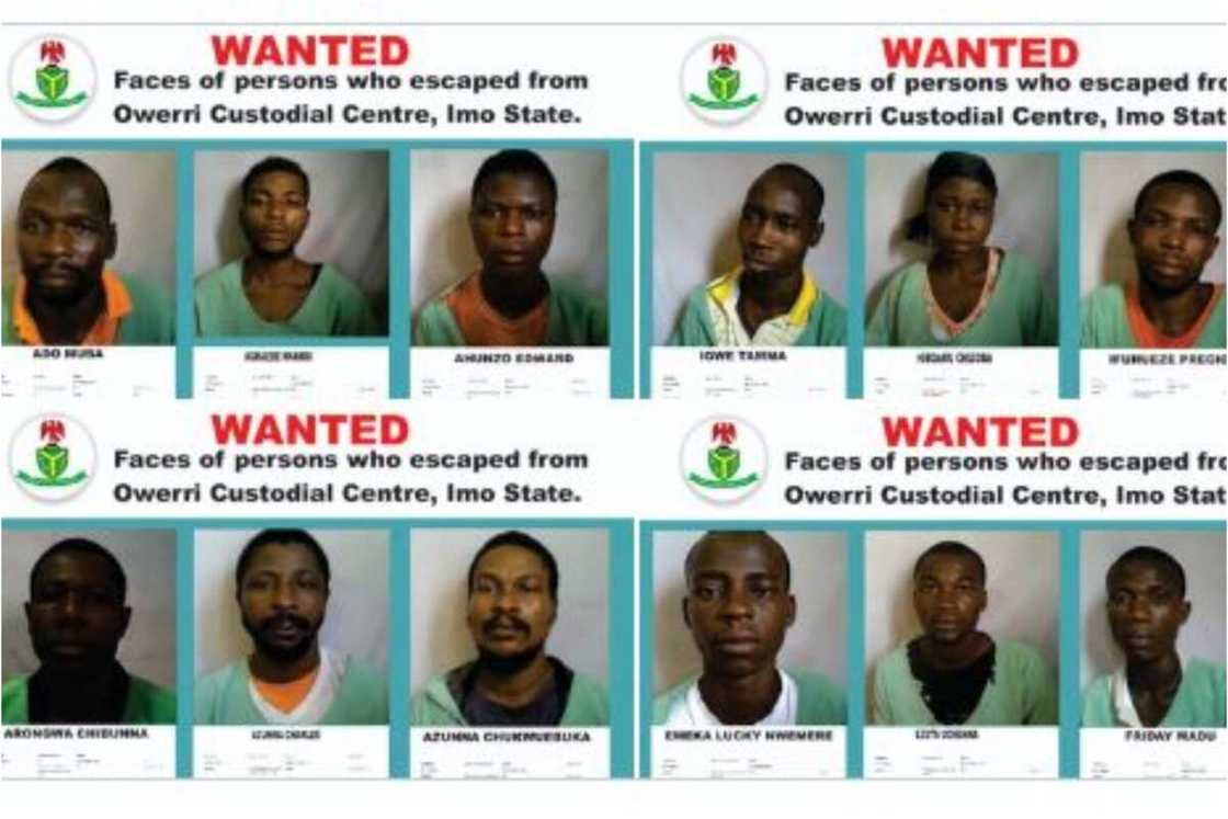 FG Releases More Names, Photos of Fleeing Inmates Who Escaped From Imo Prison FG Releases More Names, Photos of Fleeing Inmates Who Escaped From Imo Prison