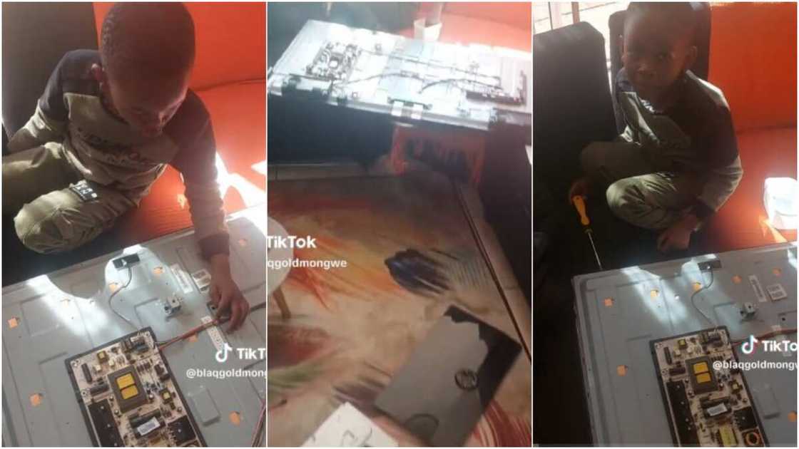 Young Genius Impresses His Dad with His DIY TV Repair Skills