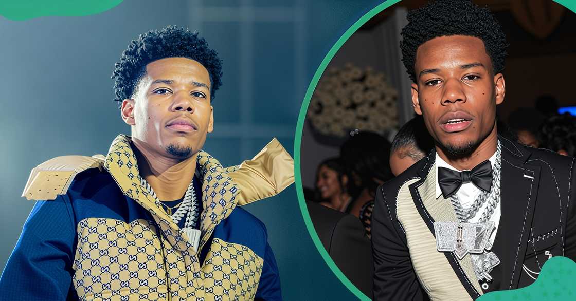 Nardo Wick performs onstage. He poses on the red carpet of Pierre "Pee" Thomas Birthday Celebration Nardo Wick performs onstage. He poses on the red carpet of Pierre "Pee" Thomas Birthday Celebration