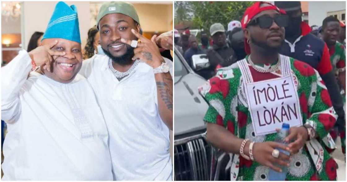 Davido and his politician uncle Senator Adeleke Davido and his politician uncle Senator Adeleke