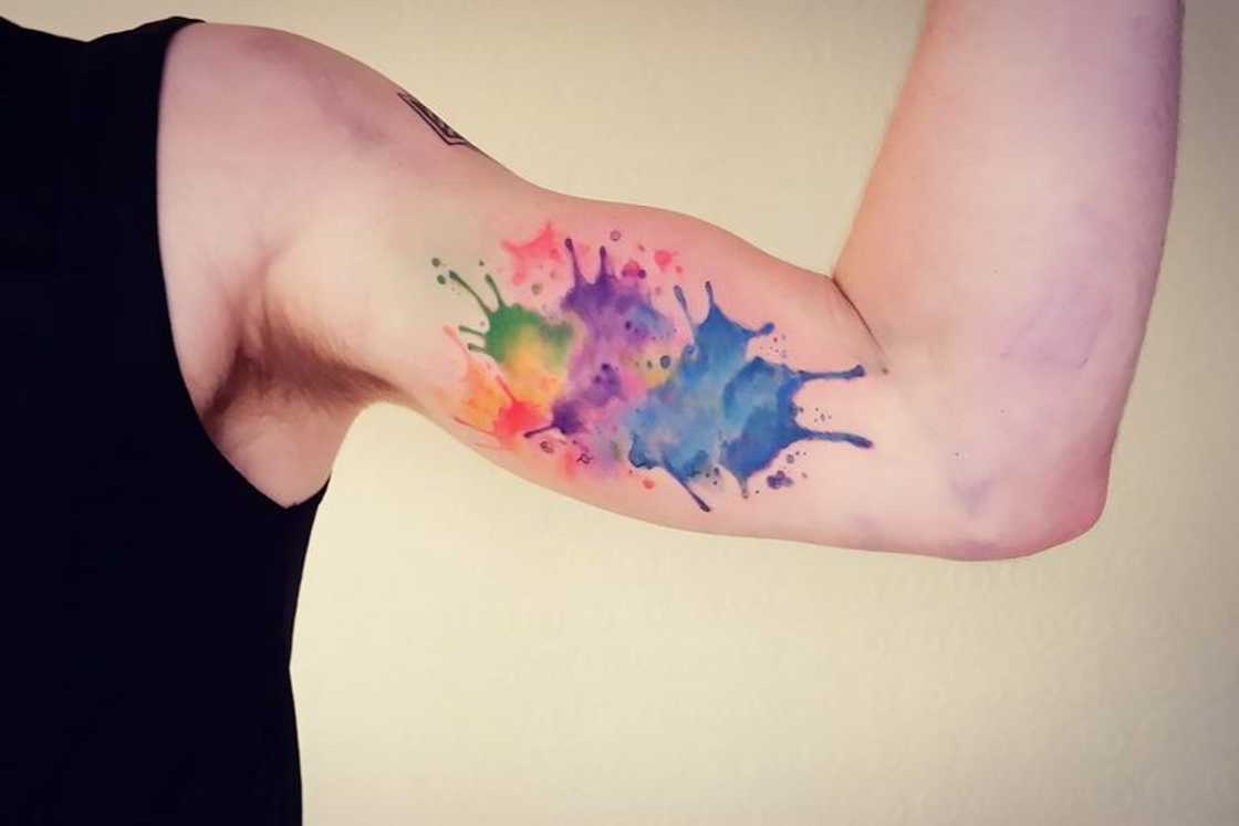 Watercolour splash tattoo Watercolour splash tattoo