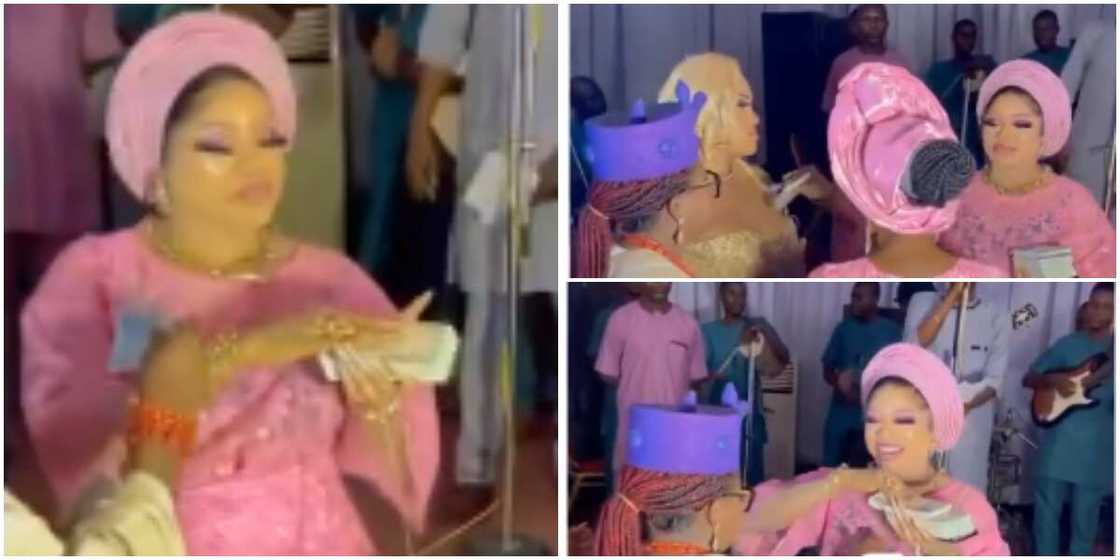 He will collect the money back: Nigerians react as Bobrisky lavishly sprays bundles of cash at an event He will collect the money back: Nigerians react as Bobrisky lavishly sprays bundles of cash at an event
