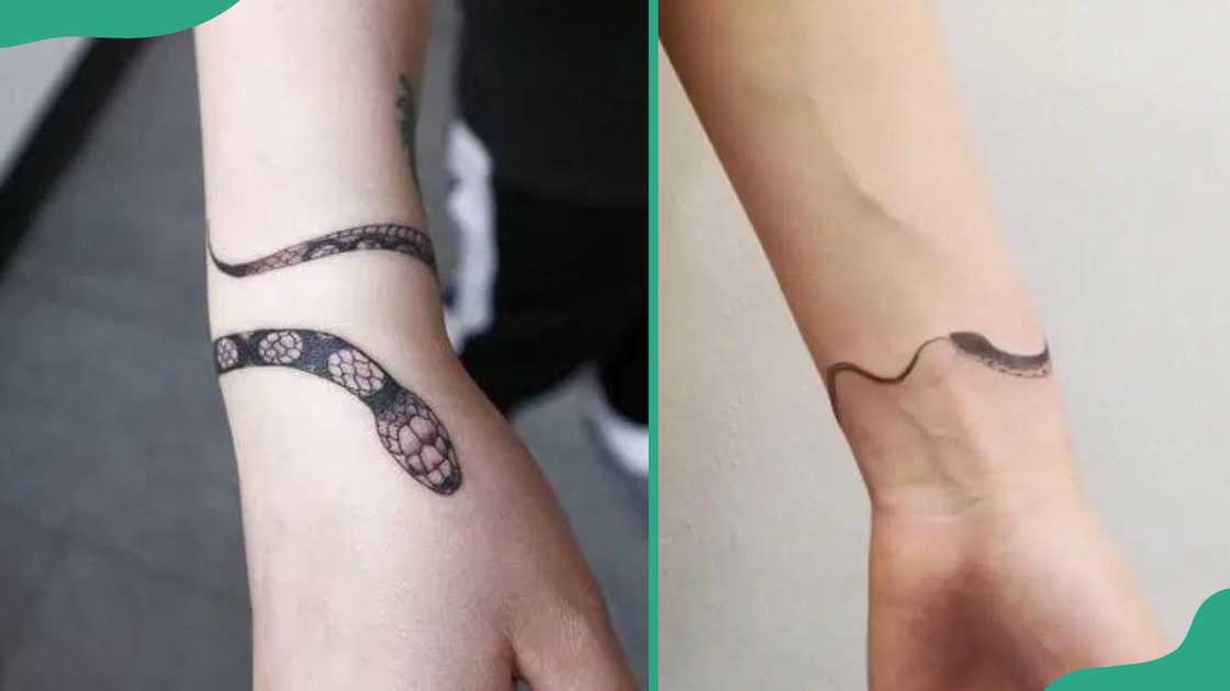 Snake bracelet tattoos