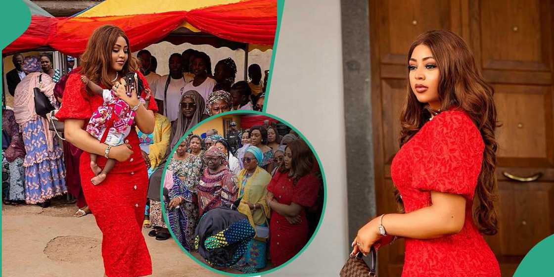 Regina Daniels visits orphanage to support Remi Tinubu.