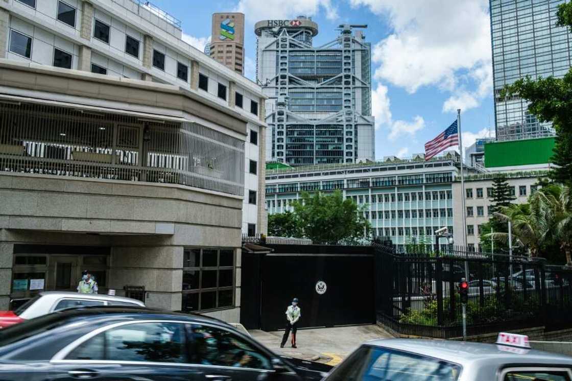 The US Consulate General building in Hong Kong. The departing US envoy said China should not be 'terrifed of dissenting opinions' The US Consulate General building in Hong Kong. The departing US envoy said China should not be 'terrifed of dissenting opinions'