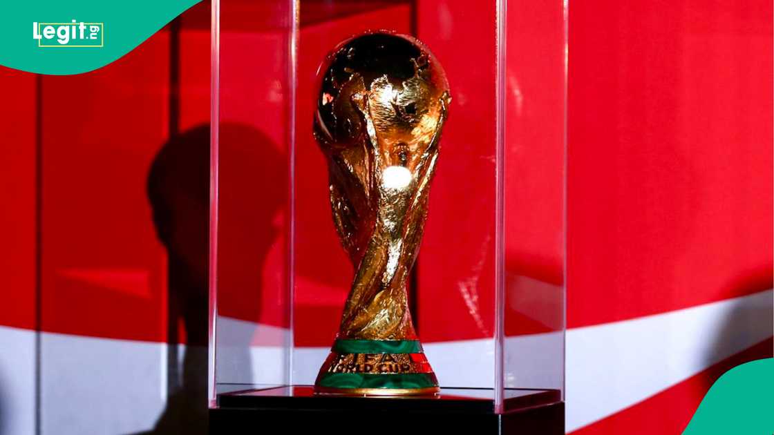 World Cup trophy, FIFA, Egypt, USA, Mexico, Canada.