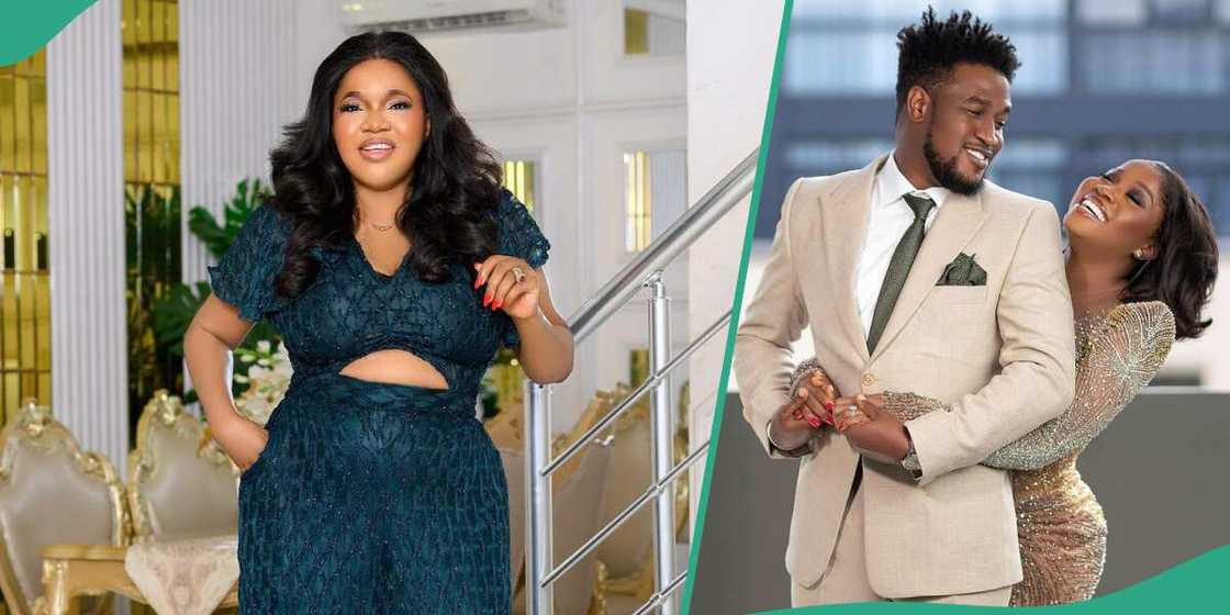 Toyin Abraham advises Veekee James. Toyin Abraham advises Veekee James.