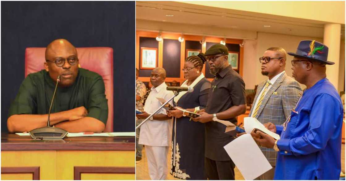 Governor Siminalayi Fubara of Rivers state, Nyesom Wike Governor Siminalayi Fubara of Rivers state, Nyesom Wike