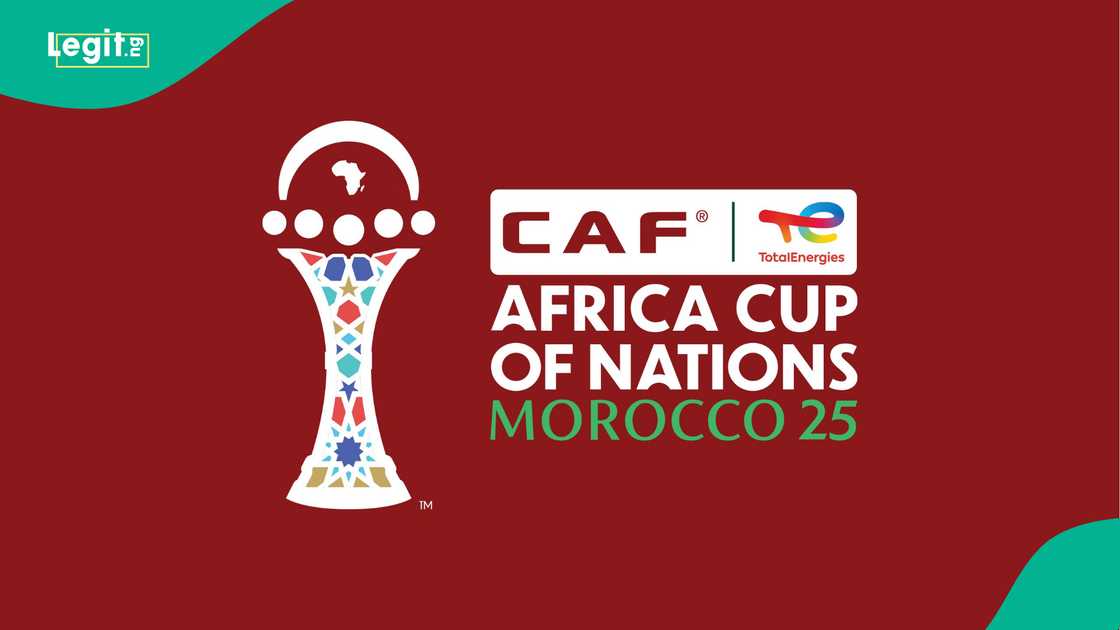 The official colours and logo of the 2025 Africa Cup of Nations tournament