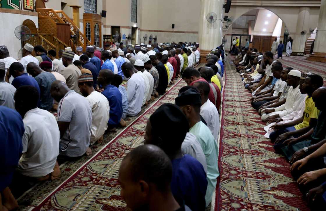 Muslims performing the first tarawih prayer at the Abuja National Mosque Muslims performing the first tarawih prayer at the Abuja National Mosque