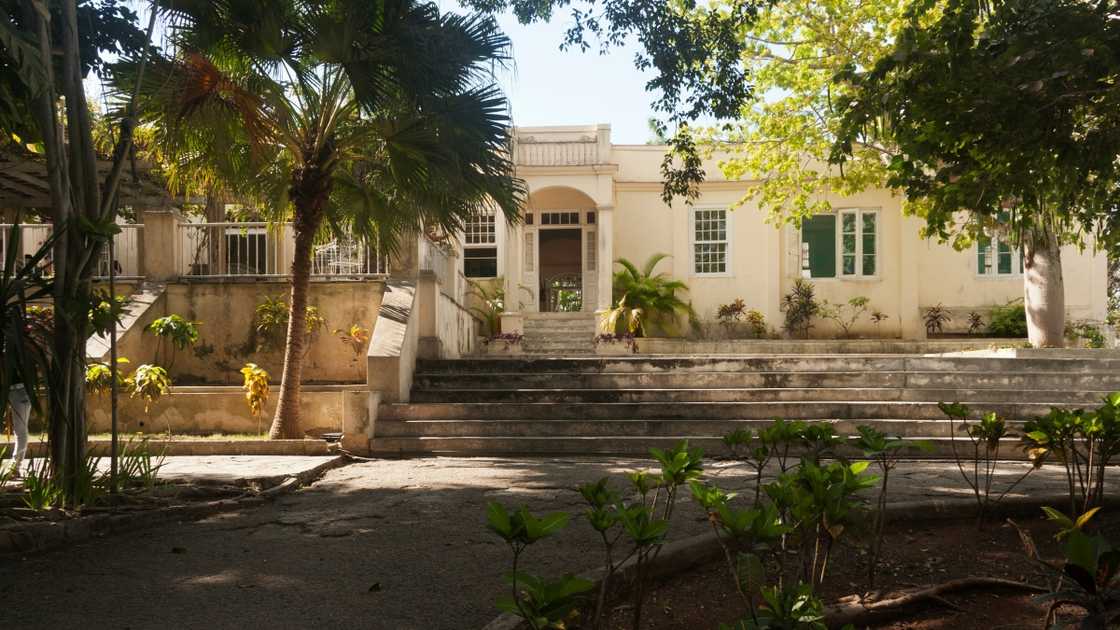 A front view of the former residence of Ernest Hemingway.