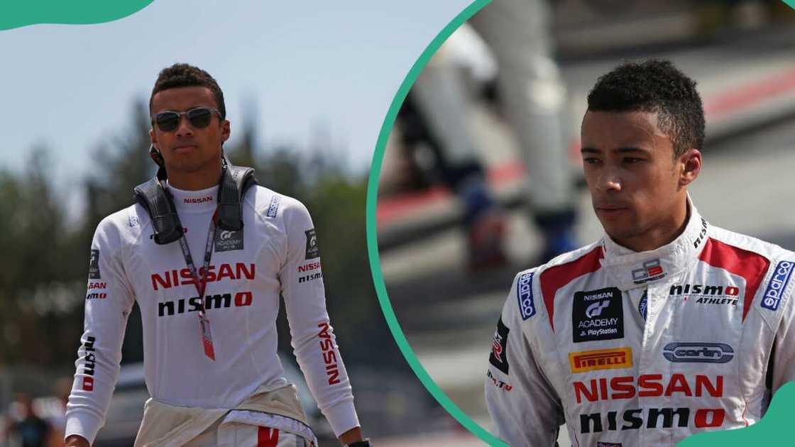 Jann Mardenborough during the 2015 GP3 Series Round 1 (L) and the 2015 GP3 Series Round 8 (R) Jann Mardenborough during the 2015 GP3 Series Round 1 (L) and the 2015 GP3 Series Round 8 (R)