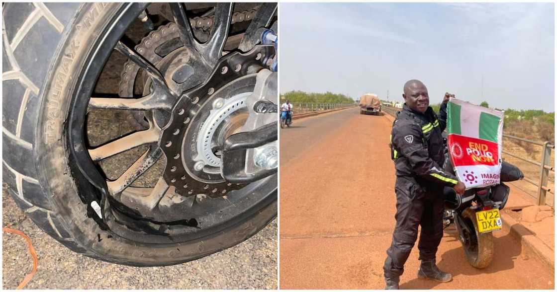 London to Lagos biker, polio, Kunle Adeyanju, Nigerian biker London to Lagos biker, polio, Kunle Adeyanju, Nigerian biker