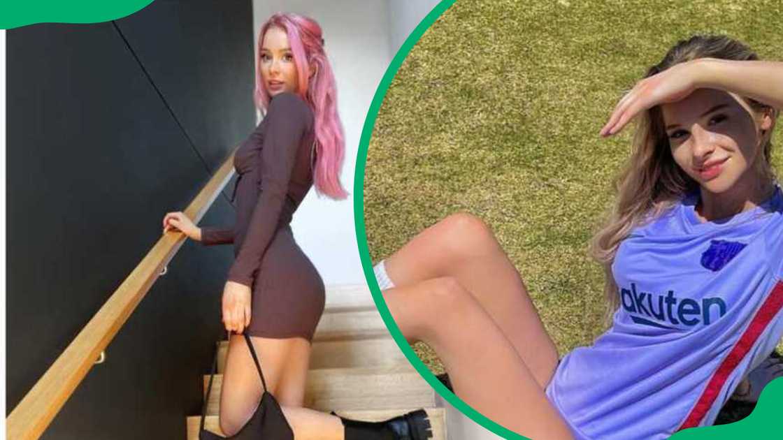 Bebahan on a stair case, and seated on a pitch