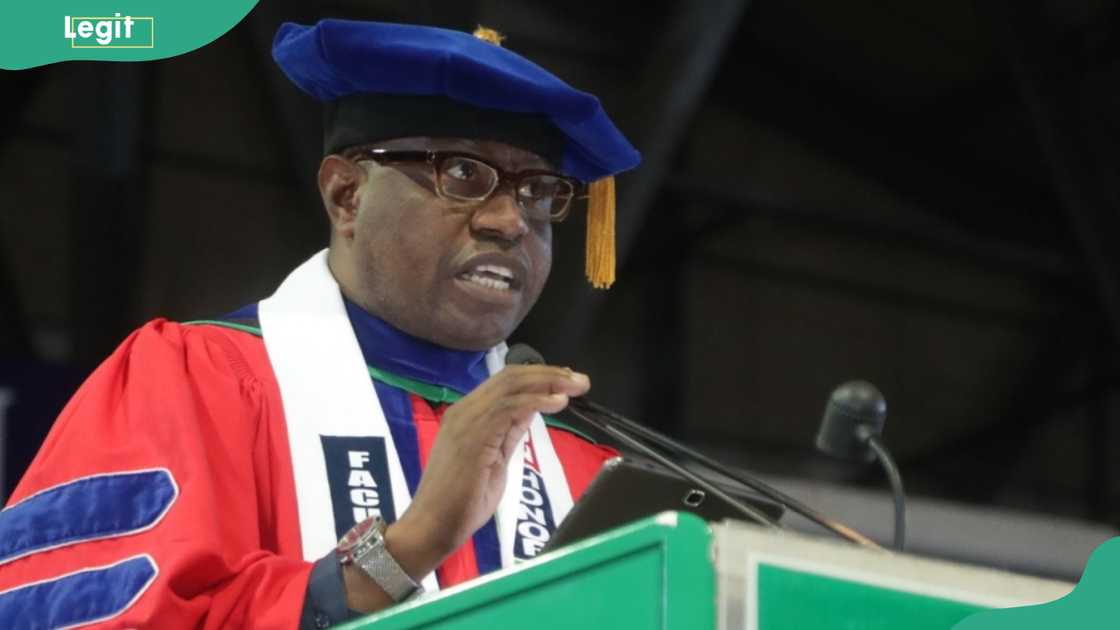 A counsellor at the American University of Nigeria talks to graduands A counsellor at the American University of Nigeria talks to graduands