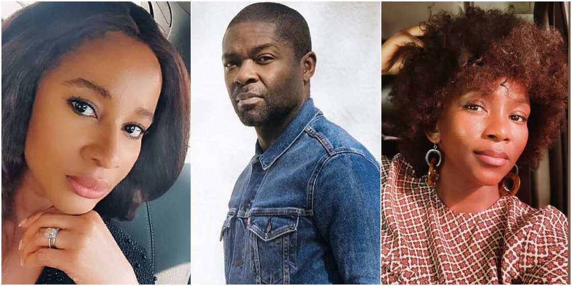 Genevieve, Adesua, and David Oyelowo Genevieve, Adesua, and David Oyelowo