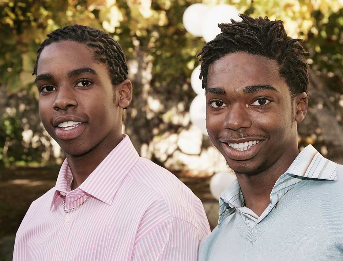 Two brothers smiling Two brothers smiling