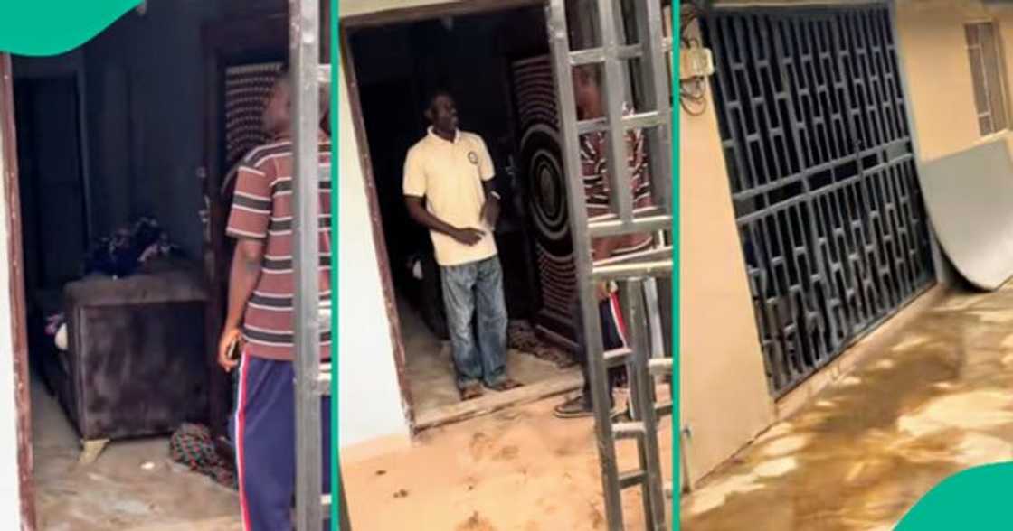 Man cries out over the whereabouts of his neighbour's family. Man cries out over the whereabouts of his neighbour's family.