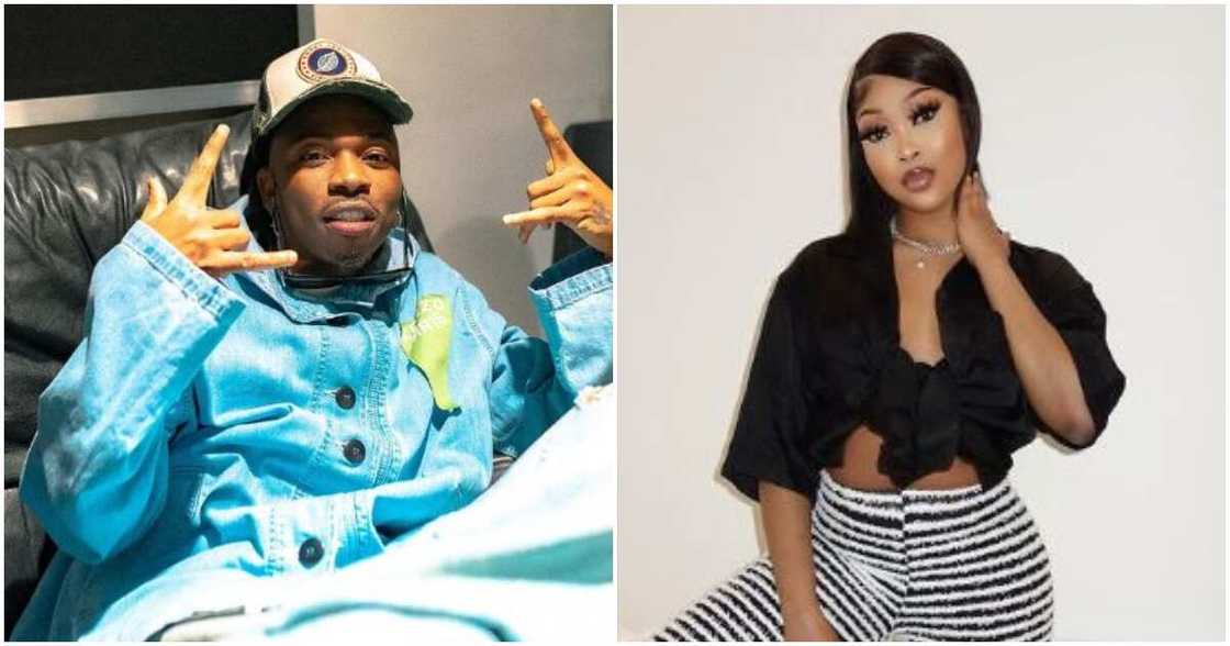 Singer Mayorkun and his girlfriend Singer Mayorkun and his girlfriend