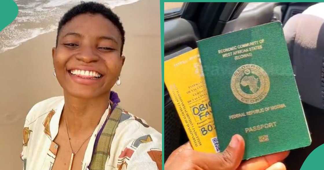 Lady travels to Togo by bus. Lady travels to Togo by bus.