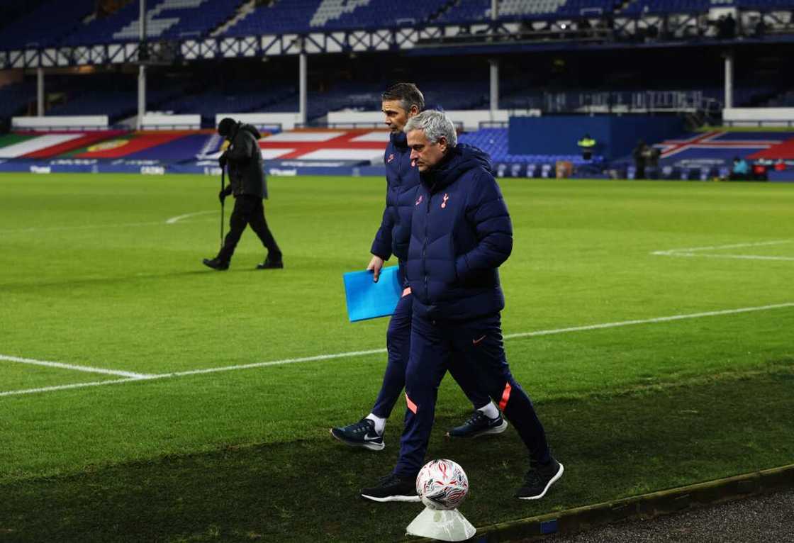 Jose Mourinho in action for Tottenham. Jose Mourinho in action for Tottenham.