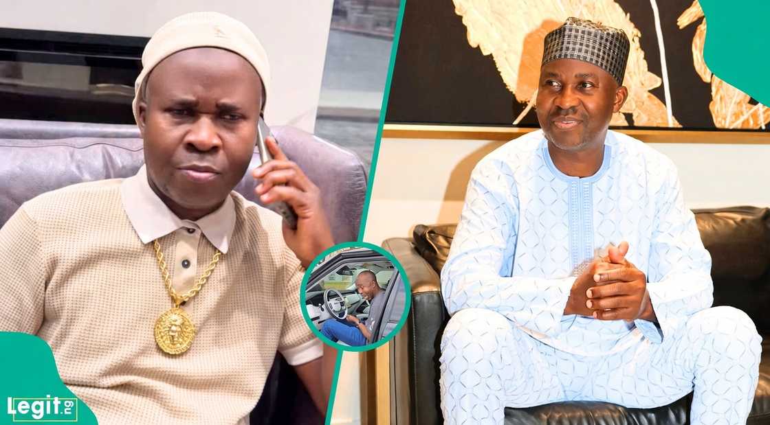 Okunnu appears beside a 2026 Range Rover in Canada as claims about the veteran actor's luxury car purchase circulate online