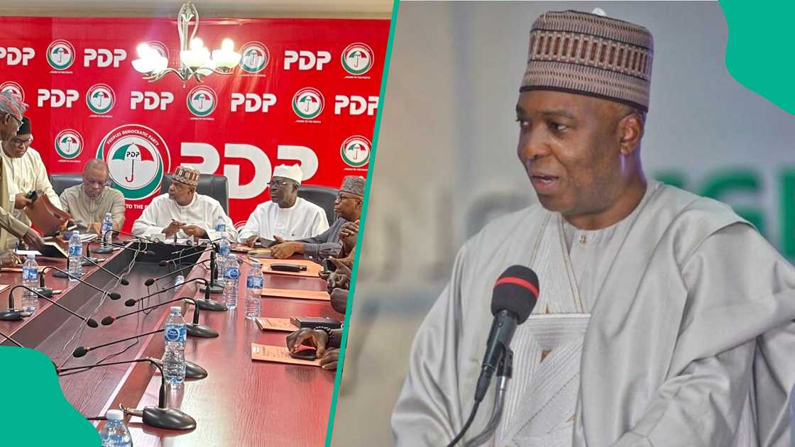 Saraki asks PDP to suspend its planned convention, proposes solution Saraki asks PDP to suspend its planned convention, proposes solution