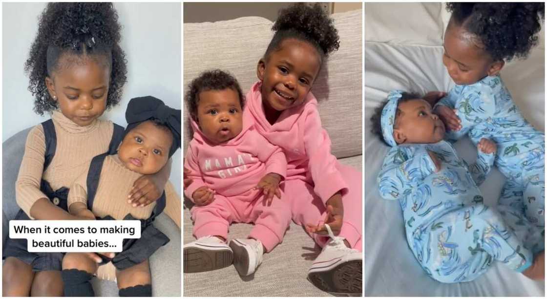 Photos of a girl taking care of her baby sister. Photos of a girl taking care of her baby sister.