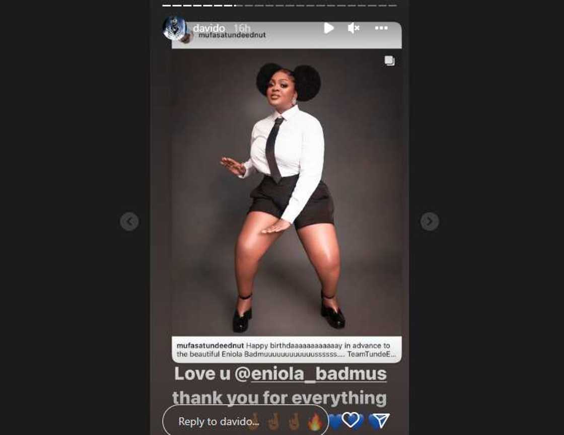 Davido, Eniola Badmus' birthday. Davido, Eniola Badmus' birthday.