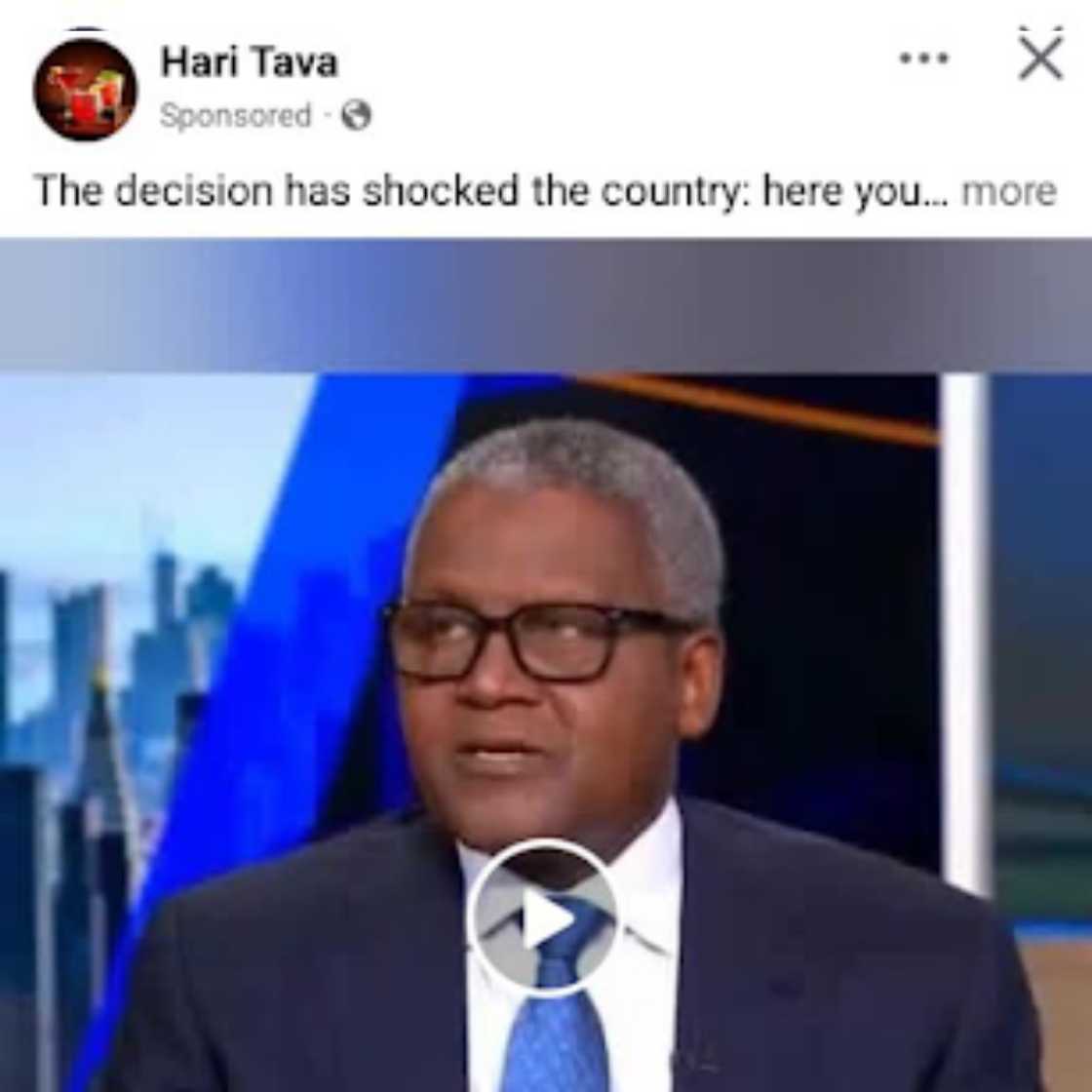 AI-powered scam showing Dangote AI-powered scam showing Dangote